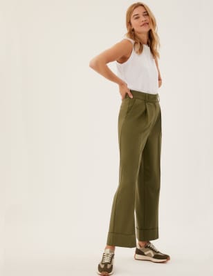 Straight Leg Ankle Grazer Trousers