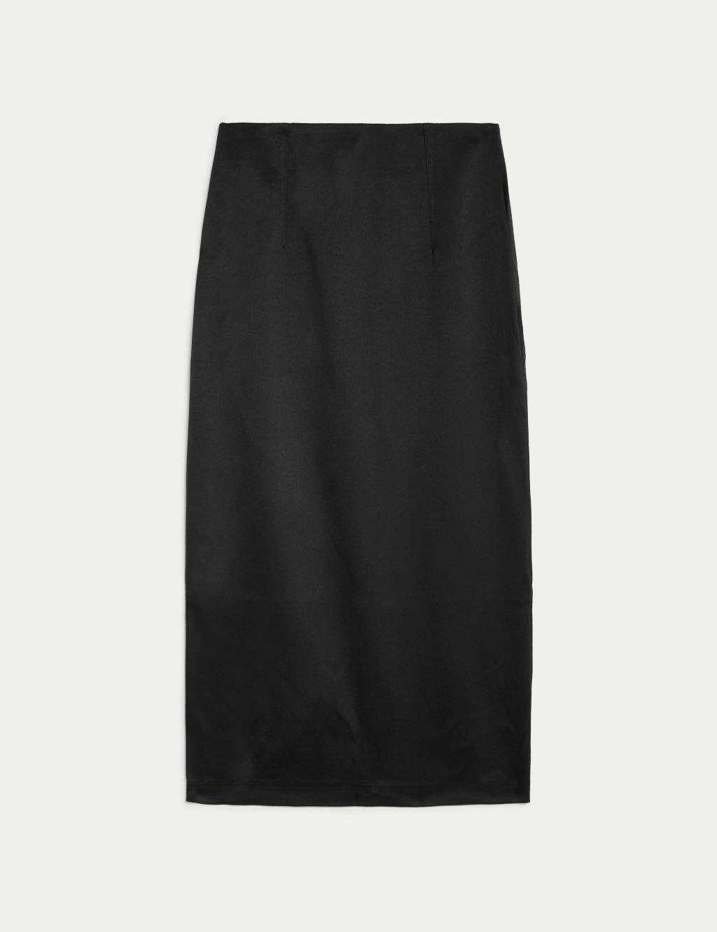 Satin Split Back Midaxi Column Skirt image 2