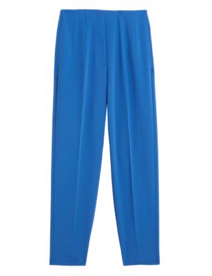 

Womens M&S Collection Tapered Ankle Grazer Trousers - Blue, Blue