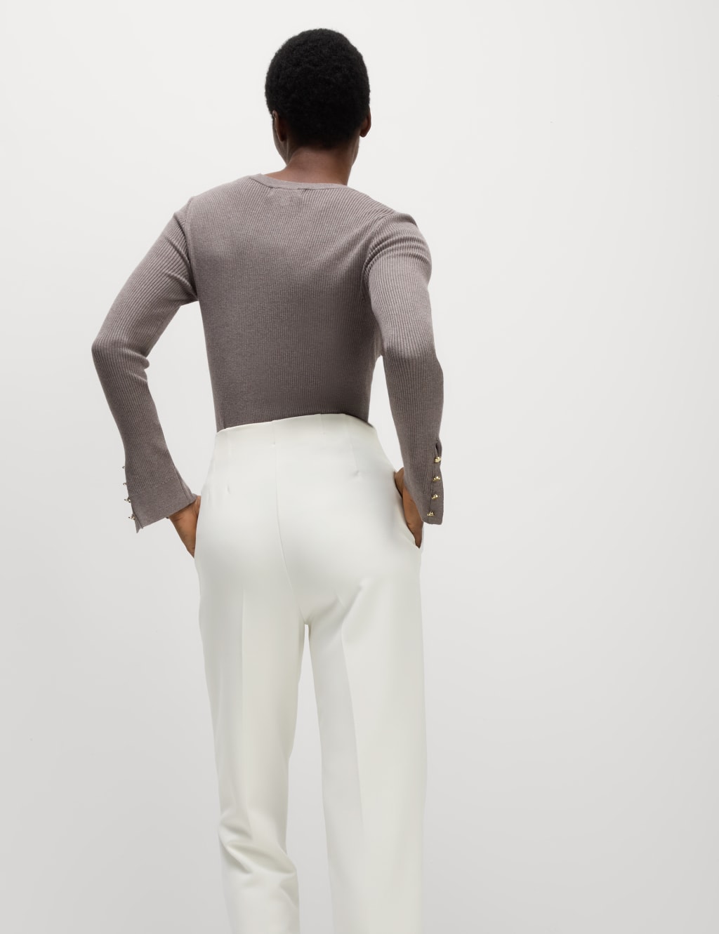 Tapered Ankle Grazer Trousers image 5