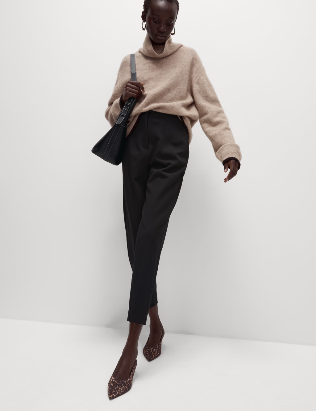 Tapered Ankle Grazer Trousers image 5