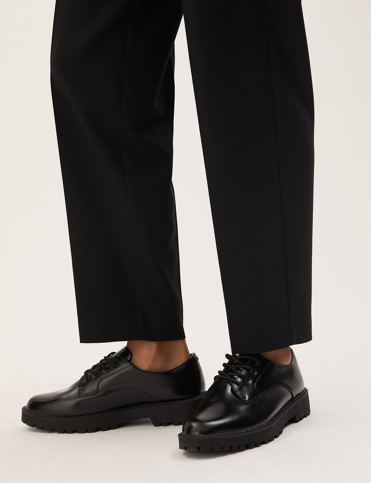 Woven Pleated Ankle Grazer Trousers