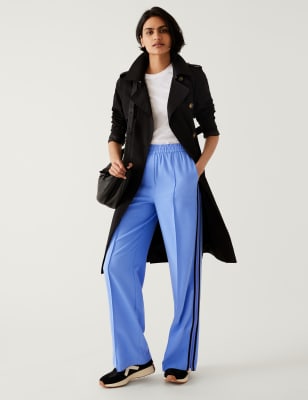 

M&S Collection Pantalón de pata ancha con raya lateralWomens - Blue Mix, Blue Mix