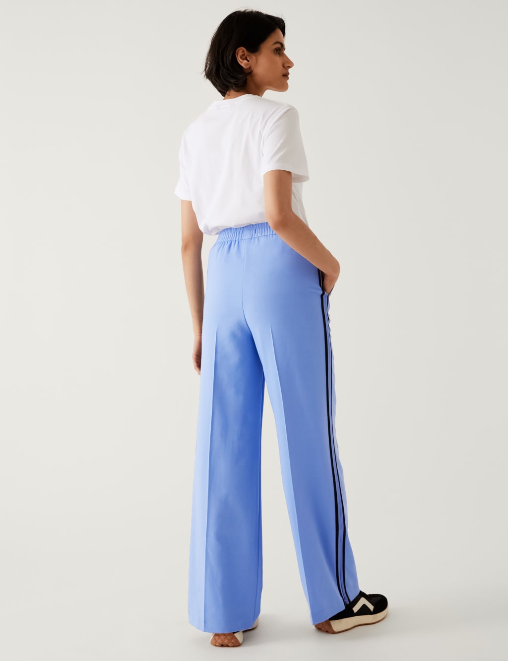 Side Stripe Wide Leg Trousers image 4