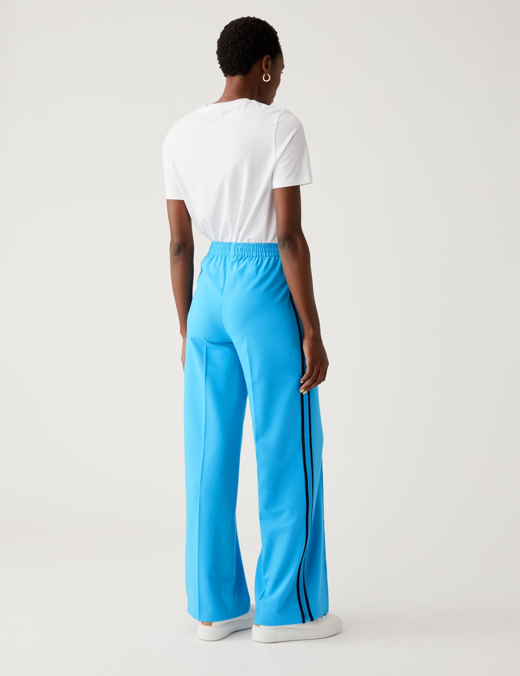 Side Stripe Wide Leg Trousers image 5