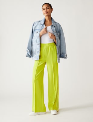 

M&S Collection Pantalón de pata ancha con raya lateralWomens - Limeade, Limeade