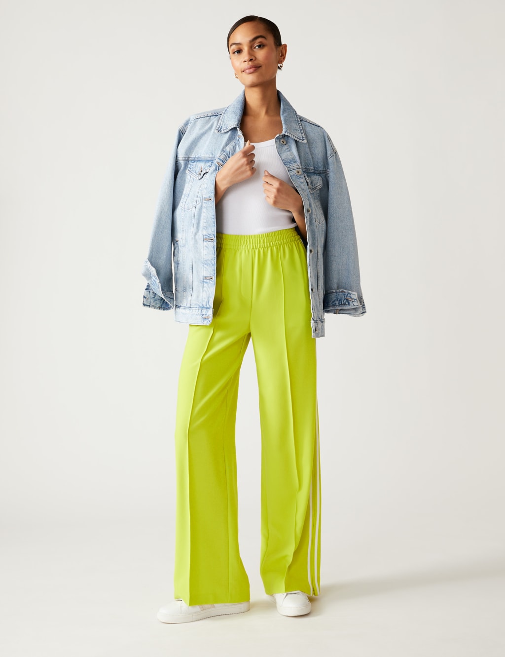 Side Stripe Wide Leg Trousers image 1