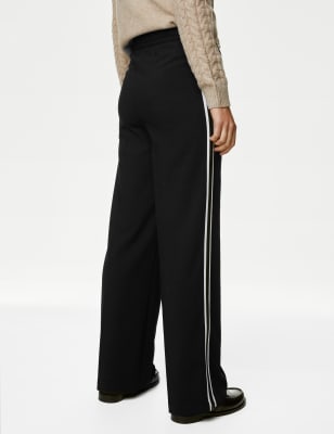 Side Stripe Wide Leg Trousers