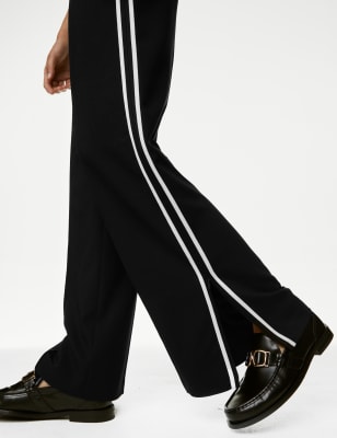 Side Stripe Wide Leg Trousers