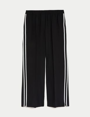 Side Stripe Wide Leg Trousers | M&S Collection | M&S