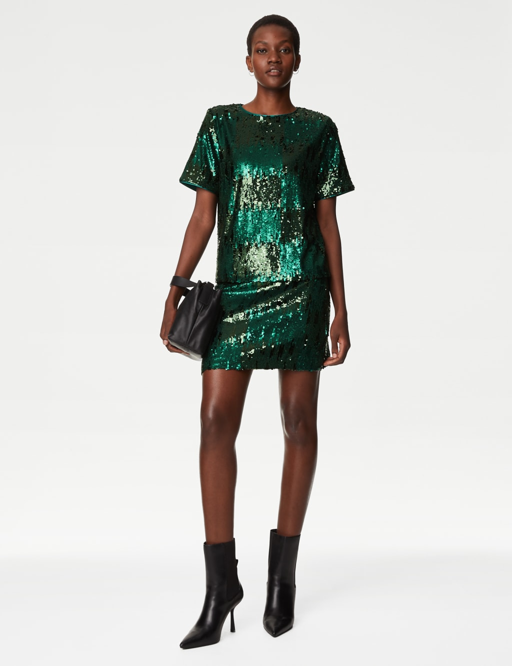 Sequin Mini A-Line Skirt image 6