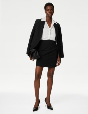 

M&S Collection Minifalda de corte en AWomens - Black, Black