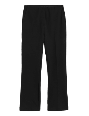 

Womens M&S Collection Slim Fit Flare Ankle Grazer Trousers - Black, Black