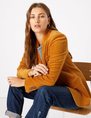 Blazer en velours c&ocirc;tel&eacute; 100&nbsp;% coton