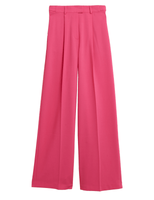 

M&S Collection Pantalón de pata ancha con pinzasWomens - Pink, Pink