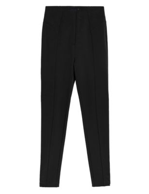 

Womens M&S Collection Skinny Ankle Grazer Trousers with Stretch - Black, Black