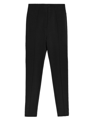 

Womens M&S Collection Skinny Ankle Grazer Trousers with Stretch - Black, Black