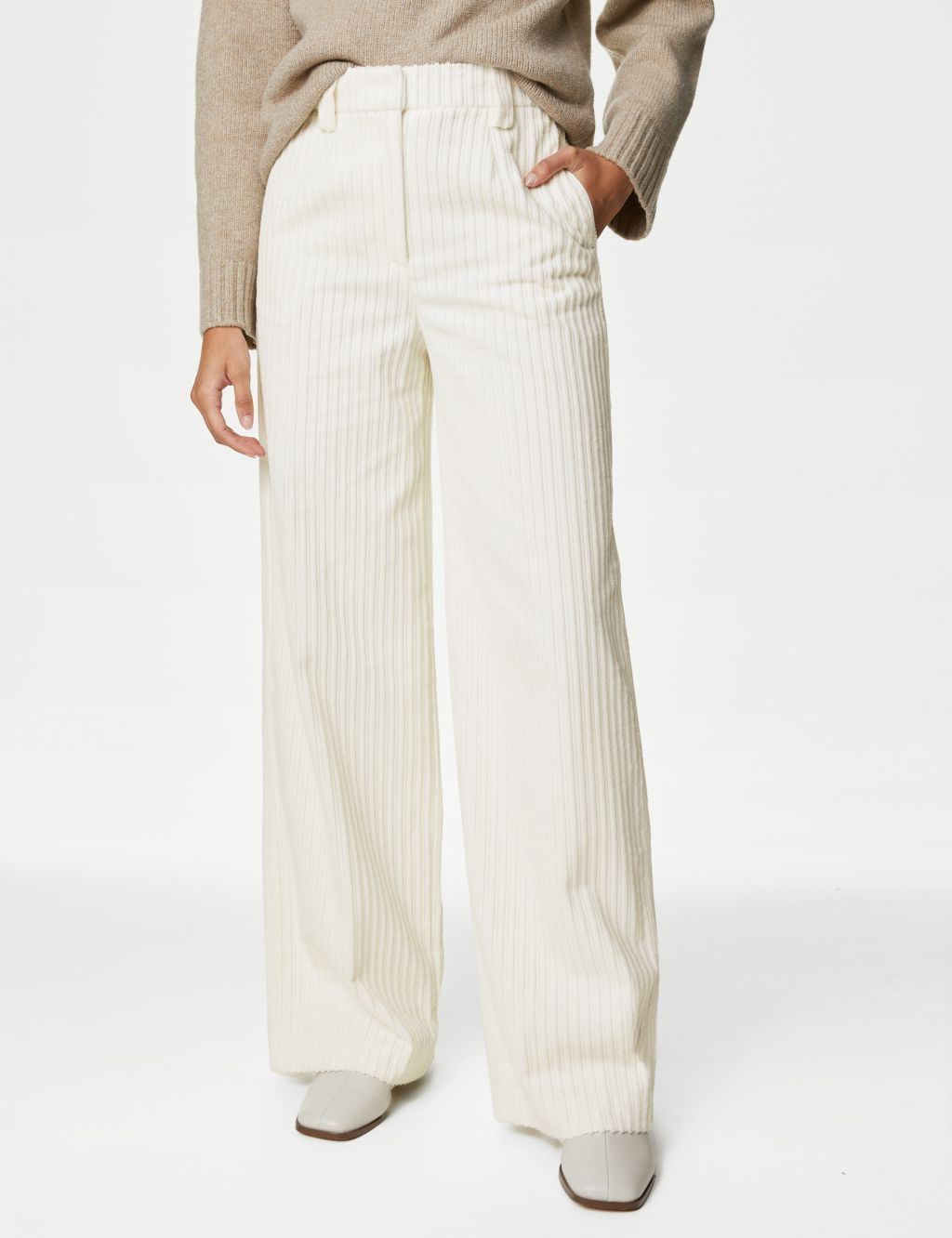 Cord Wide Leg Trousers image 3