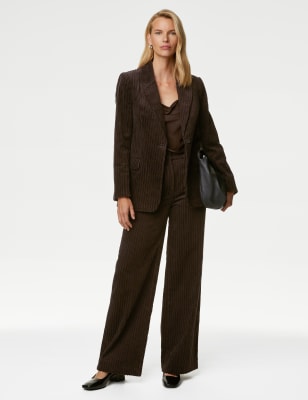 Cord Wide Leg Trousers - US