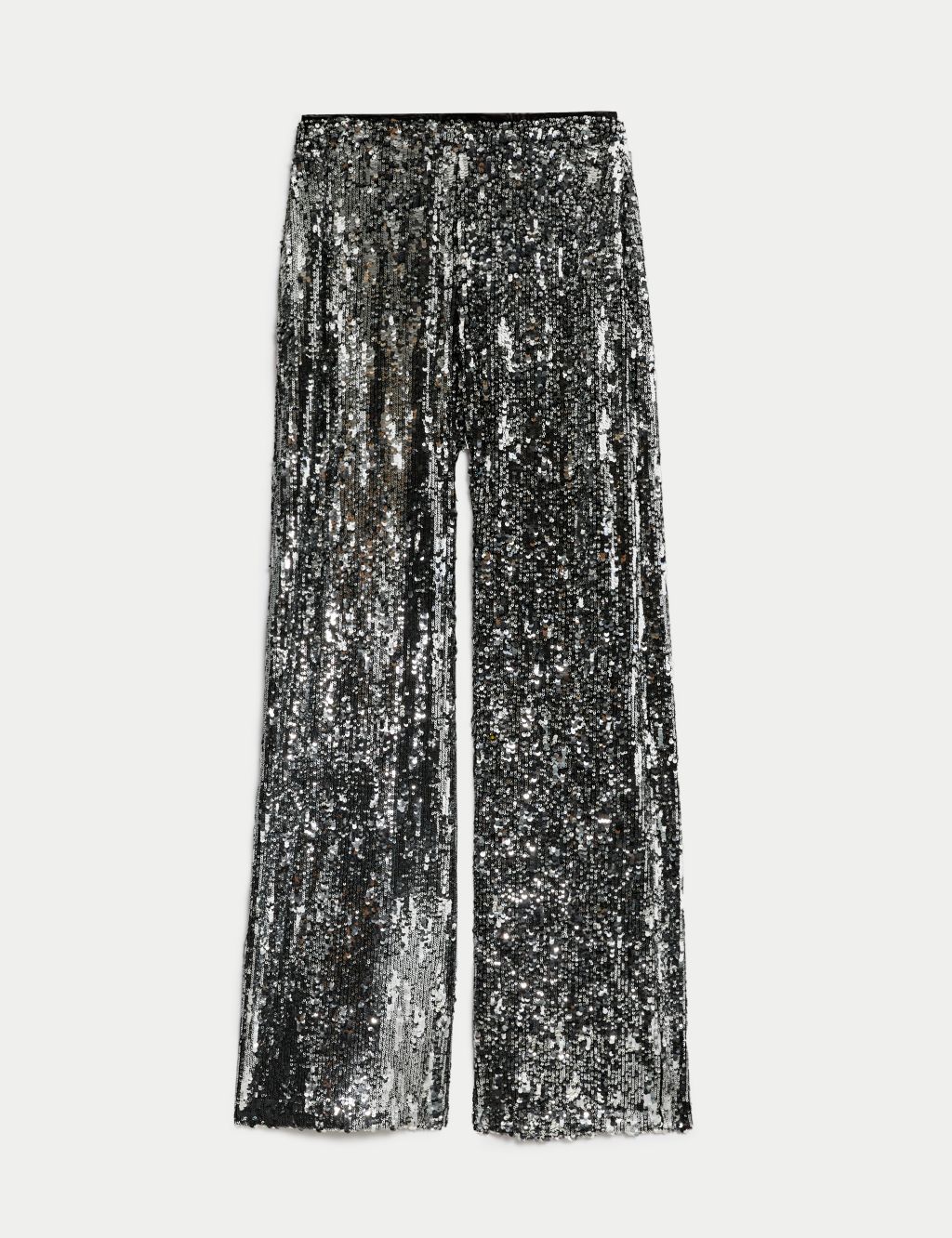 Sequin Elasticated Waist Wide Leg Trousers image 2