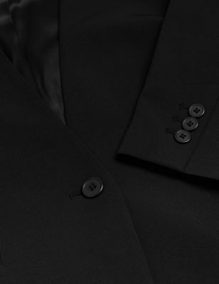 

Womens M&S Collection Tailored Collarless Blazer - Black, Black