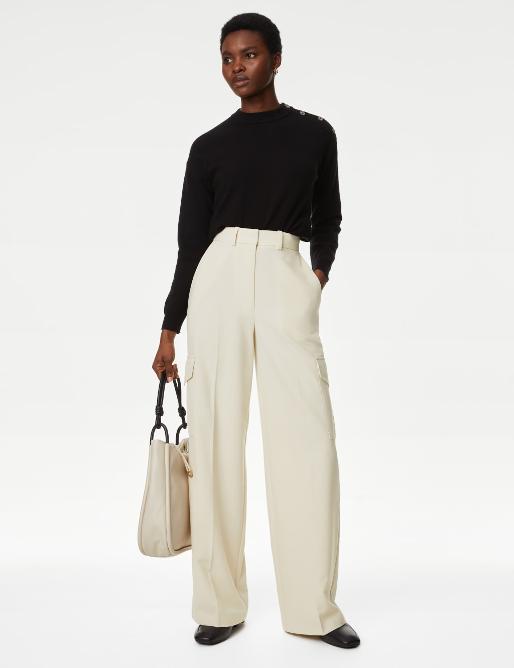 Marks and spencer wide leg trousers hot sale