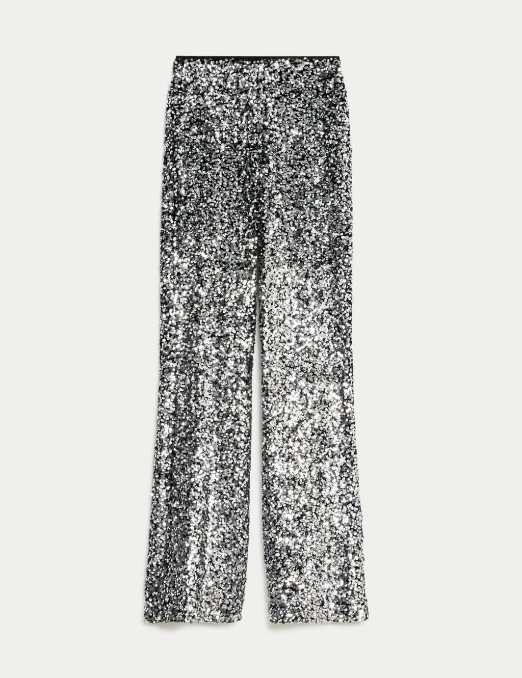Velvet Sequin Slim Fit Flared Trousers image 2