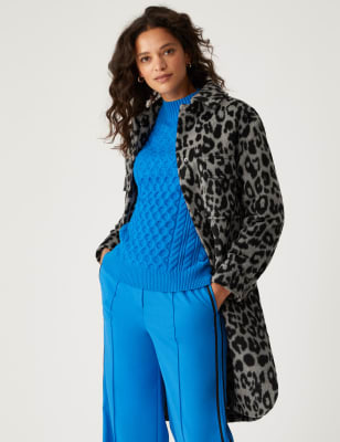 Animal Print Relaxed Longline Shacket