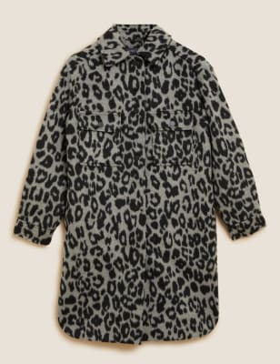 Animal Print Relaxed Longline Shacket