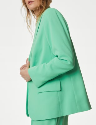 Crepe Relaxed Single Breasted Blazer