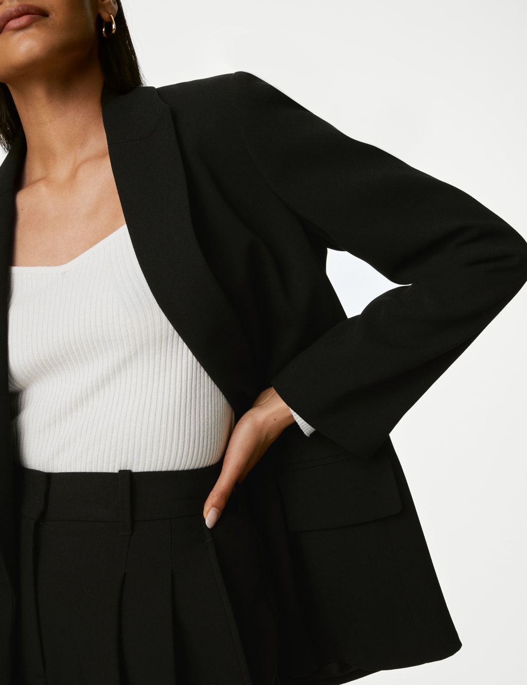 Crepe Relaxed Single Breasted Blazer image 4