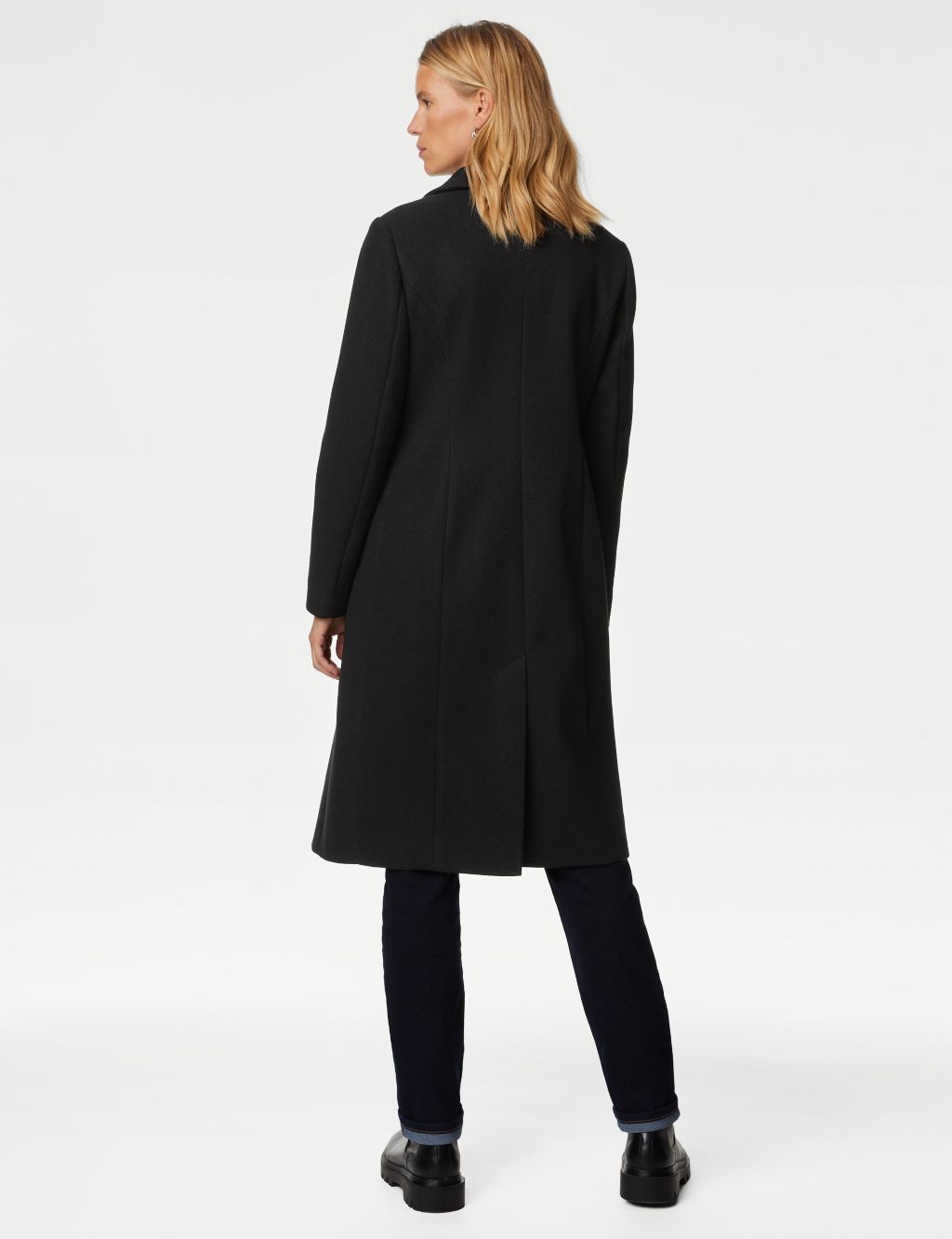 Double Breasted Longline Tailored Coat image 6