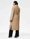 Belted Relaxed Coat with Wool