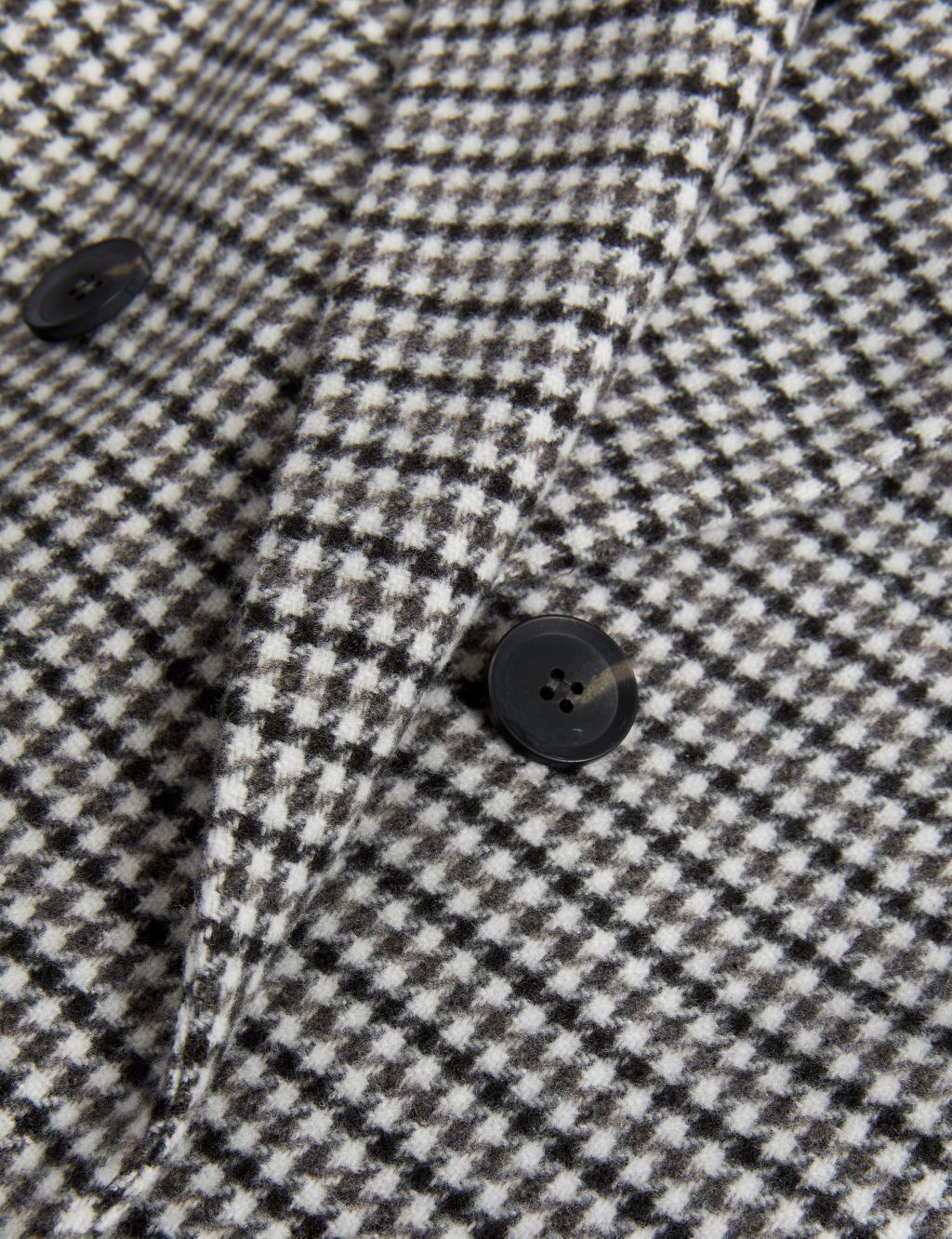Checked Double Breasted Short Coat image 7