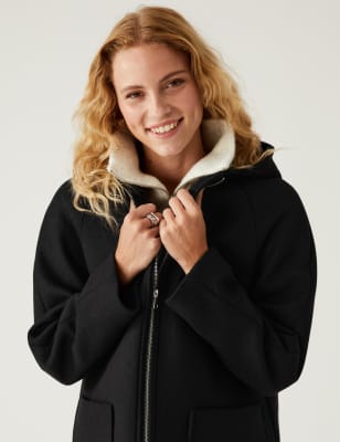 Hooded tailored store coat