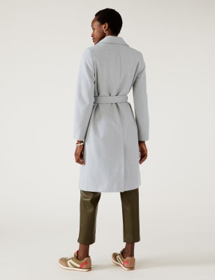 Herringbone belted clearance coat