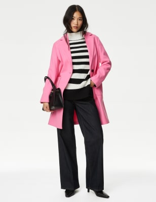 Marks and spencer pink on sale coat