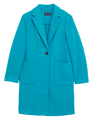 

Womens M&S Collection Relaxed Single Breasted Coatigan - Bright Turquoise, Bright Turquoise