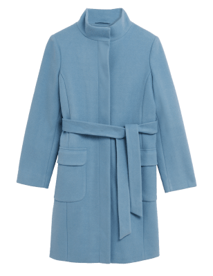 

M&S Collection Gabardina con cuello chimenea con cinturónWomens - Ocean, Ocean