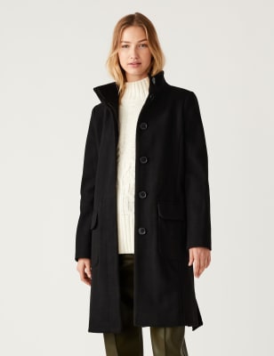 Belted Funnel Neck Trench Coat | M&S AT