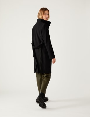 Funnel neck 2024 trench coat