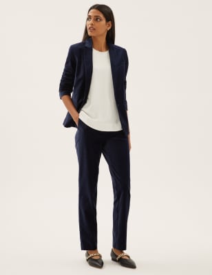 

M&S Collection Pantalón slim al tobillo de terciopeloWomens - Navy, Navy