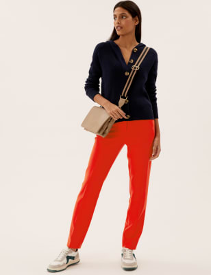

Womens M&S Collection Knöchellange Hose in schmaler Passform - Chilli, Chilli