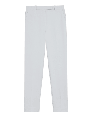 

Womens M&S Collection Slim Fit Ankle Grazer Trousers - Platinum, Platinum
