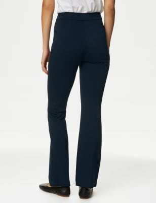 FRAME Stretch-knit flared pants