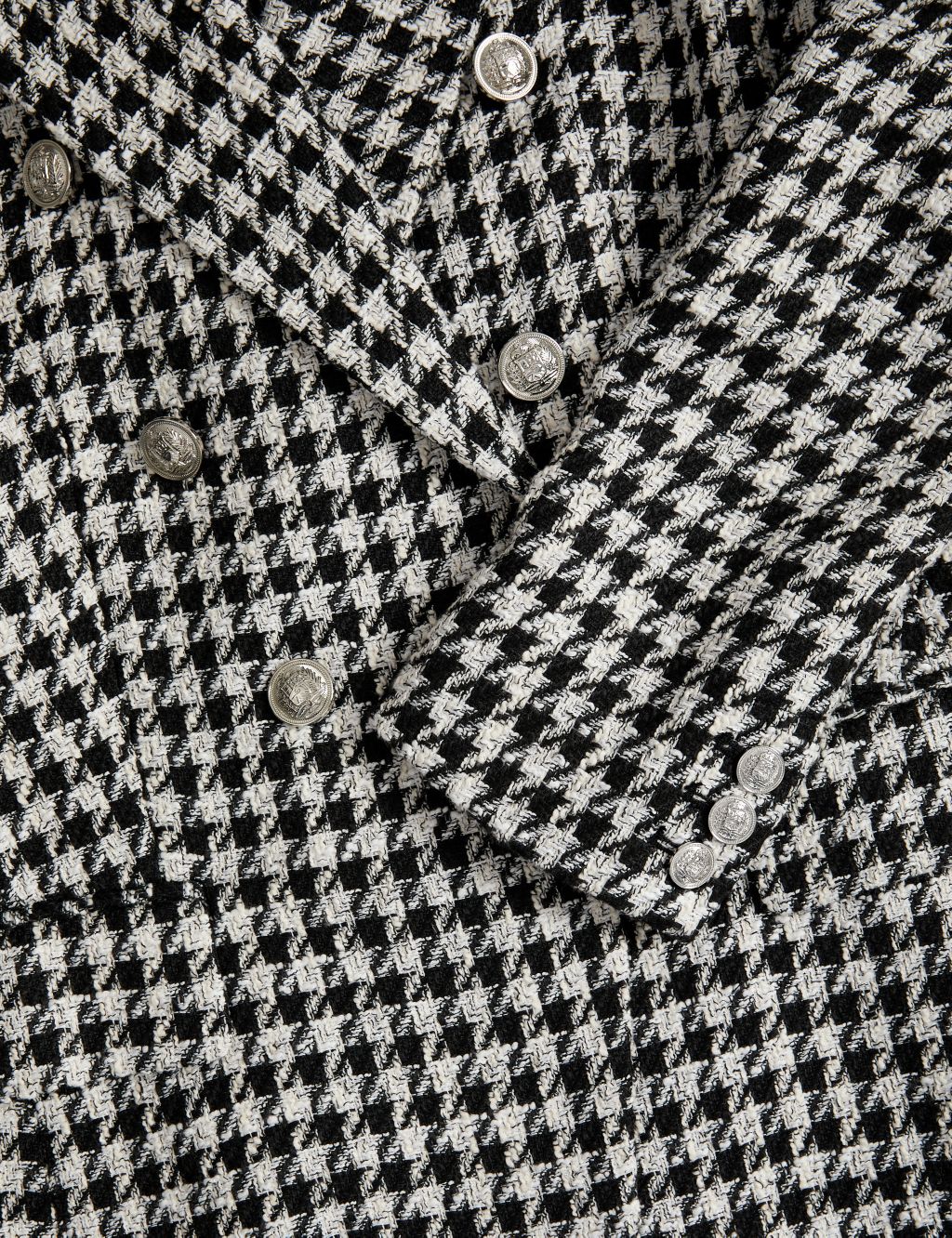 Tweed Dogtooth Double Breasted Blazer image 6