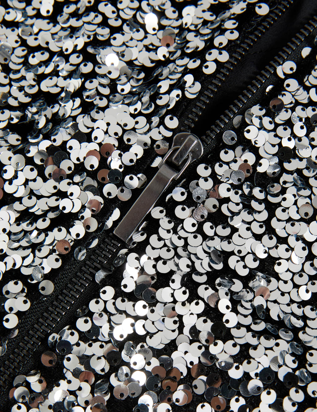 Sequin Relaxed Bomber Jacket image 7