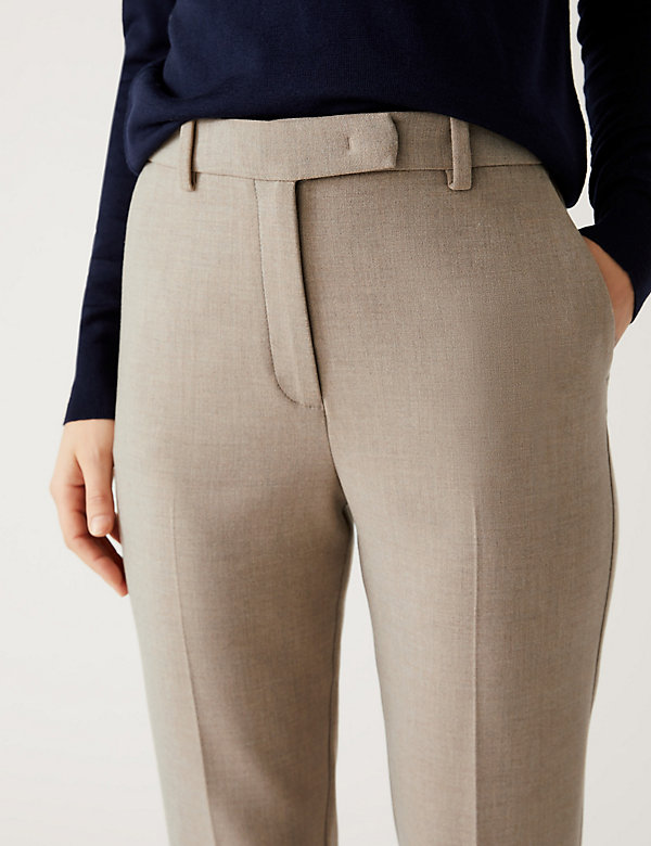 Marl Slim Fit Ankle Grazer Trousers - BE