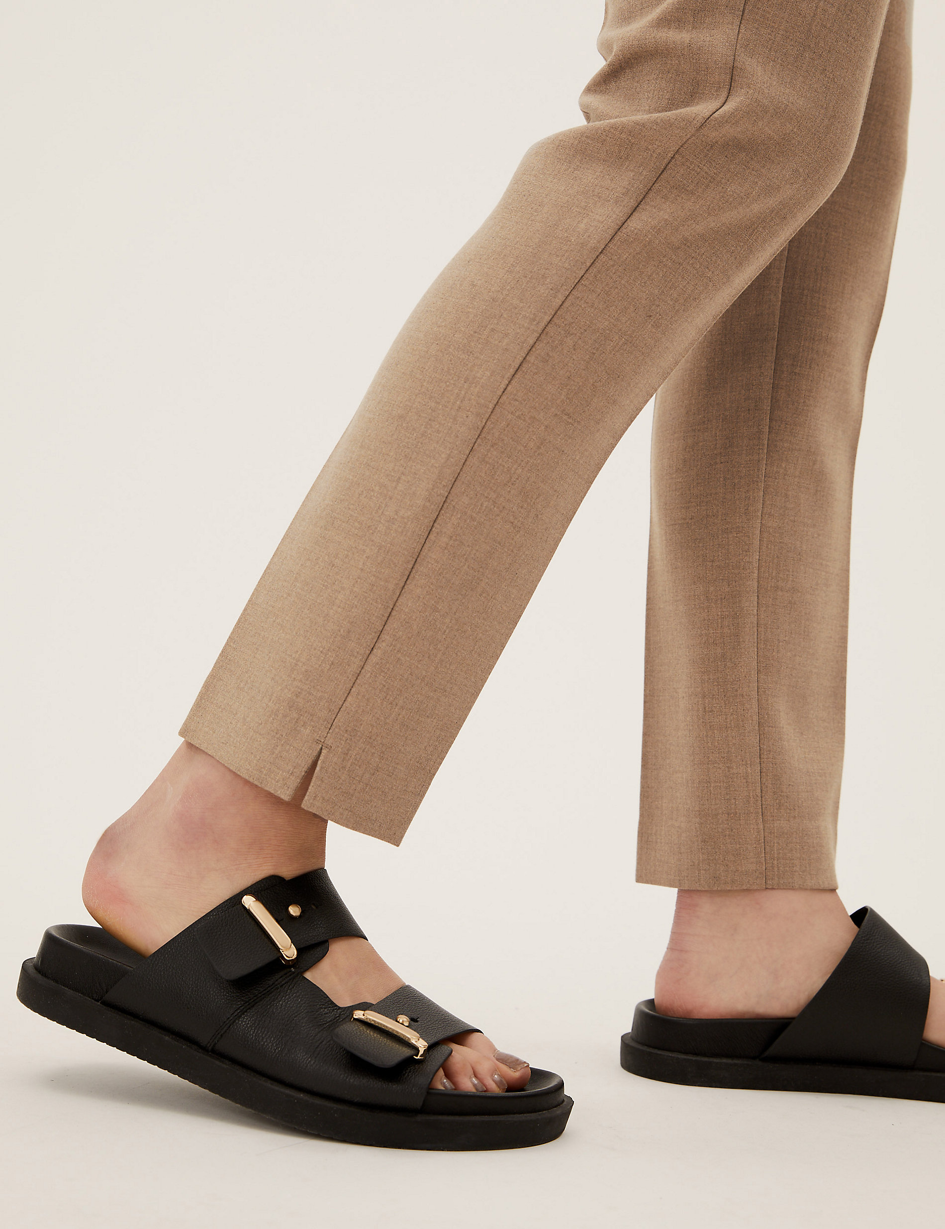 Marl Slim Fit Ankle Grazer Trousers