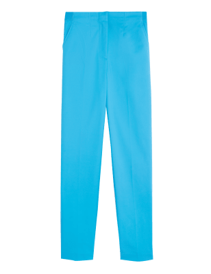 

Womens M&S Collection Schmal geschnittene, knöchellange Hose aus Baumwollmischgewebe - Turquoise, Turquoise